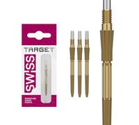 Target Darts Elysian Archetype 43 Swiss Point | 3 Pack Set of Tips | 30MM/35MM/42MM - Gold/Silver/Black | Change Dart Points, Swiss Storm Points, Professional Darts Accessories