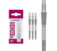 Target Darts Elysian Archetype 43 Swiss Point | 3 Pack Set of Tips | 30MM - Silver | Change Dart Points, Swiss Storm Points, Professional Darts Accessories