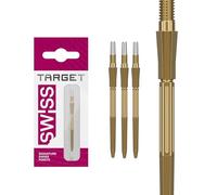 Target Darts Elysian Archetype 43 Swiss Point | 3 Pack Set of Tips | 35MM - Gold | Change Dart Points, Swiss Storm Points, Professional Darts Accessories