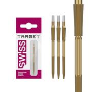 Target Darts Elysian Archetype 43 Swiss Point | 3 Pack Set of Tips | 42MM - Gold | Change Dart Points, Swiss Storm Points, Professional Darts Accessories