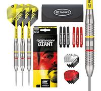 Target Darts Gabriel Clemens 22g Brass Steel Tip Darts Set | Darts Accessories Gift Pack | Includes Dart Barrels, Pro Grip Short Darts Stems, Dart Flights, Dart Points, Darts Case