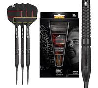 TARGET Darts Gabriel Clemens Black Edition 90% Tungsten Steel Tip Darts, 21G | Tungsten Dart Set, Player Edition Steel Point Darts, Steel Tip Dart Set, Professional Darts Set
