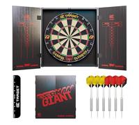 Target Darts Gabriel Clemens Cabinet & Dartboard Set | Player Edition Dart Board Cupboard Set with 2 Sets of Steel Tip Darts, Score Charts, Competition Standard Throw Line