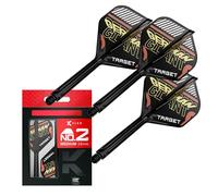 TARGET Darts Gabriel Clemens K Flex Flights and Shaft System, No.2 (Medium, 33mm) | Pack of 3 Kflex All In One Flights, Player Edition Darts Accessories | K-Flex Dart Stem