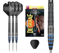 Target Darts Jeffrey de Graaf Gen 1 Steel Tip Swiss Point Darts, 90% Tungsten Darts, 23G | Generation 1 Black Steel Tip Darts, Player Edition Swiss Points Dart Sets
