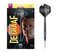 Target Darts Jeffrey de Graaf Gen 1 Steel Tip Swiss Point Darts, 90% Tungsten Darts, 23G | Generation 1 Black Steel Tip Darts, Player Edition Swiss Points Dart Sets
