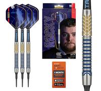 TARGET Darts Josh Rock Gen 1 Soft Tip Darts, 90% Tungsten Darts, Generation 1, 20G | Pixel Tip Dart Set, Player Edition Darts with Black Electronic Soft Tips