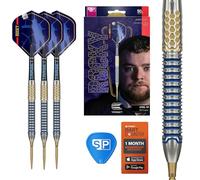 Target Darts Josh Rock Gen 1 Steel Tip Swiss Point Darts, 90% Tungsten Darts, Generation 1, 24G | Steel Tip Dart Set, Player Edition Darts with Swiss Storm Nano Points