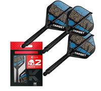 Target Darts Josh Rock K Flex Flights and Shaft System, No.2 | Pack of 3 Kflex All In One Flights, Player Edition Darts Accessories | K-Flex Dart Stem Medium (33mm)