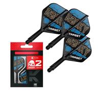 TARGET Darts Josh Rock K Flex Flights and Shaft System, No.2 | Pack of 3 Kflex All In One Flights, Player Edition Darts Accessories | K-Flex Dart Stem Short (19mm)