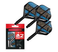 Target Darts Josh Rock K Flex Flights and Shaft System, No.2 | Pack of 3 Kflex All In One Flights, Player Edition Darts Accessories | K-Flex Dart Stem Short (19mm)