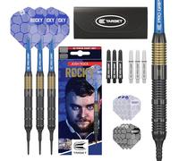 Target Darts Josh Rock Soft Tip Darts, 18G Brass Darts, | Pixel Soft Tips, Player Edition Darts with Fixed Black Plastic Tips, Professional Darts Accessories & Darts Case