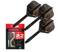 Target Darts K-Flex Cult Dart Flights & Shafts, No.2 (Medium, 33mm) | Pack of 3 Kflex Integrated Flight & Shaft System, All In One Moulded Stem | Professional Dart Accessories