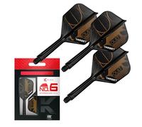Target Darts K-Flex Cult Dart Flights & Shafts, No.6 (Intermediate, 26mm) | Pack of 3 Kflex Integrated Flight & Shaft System, All In One Moulded Stem | Professional Dart Accessories