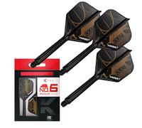 Target Darts K-Flex Cult Dart Flights & Shafts, No.6 (Medium, 33mm) | Pack of 3 Kflex Integrated Flight & Shaft System, All In One Moulded Stem | Professional Dart Accessories