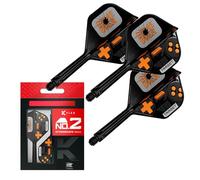 Target Darts K-Flex Game Over Dart Flights & Shafts, No.2 (Intermediate, 26mm) | Pack of 3 Kflex Integrated Flight & Shaft System, All In One Moulded Stem | Professional Dart Accessories