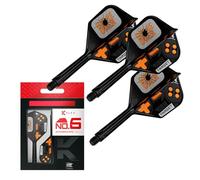 Target Darts K-Flex Game Over Dart Flights & Shafts, No.6 (Intermediate, 26mm) | Pack of 3 Kflex Integrated Flight & Shaft System, All In One Moulded Stem | Professional Dart Accessories