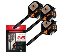 Target Darts K-Flex Game Over Dart Flights & Shafts, No.6 (Medium, 33mm) | Pack of 3 Kflex Integrated Flight & Shaft System, All In One Moulded Stem | Professional Dart Accessories