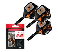 Target Darts K-Flex Game Over Dart Flights & Shafts, No.6 (Short, 19mm) | Pack of 3 Kflex Integrated Flight & Shaft System, All In One Moulded Stem | Professional Dart Accessories