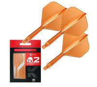 TARGET Darts K Flex Integrated Dart Flights And Shafts, No.2 Orange (Intermediate) | Pack Of 3 K-Flex - No2, Kflex All In One Moulded Dart Flight & Stem | Professional Dart Accessories