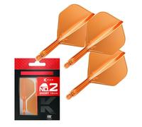 TARGET Darts K Flex Integrated Dart Flights And Shafts, No.2 Orange (Short) | Pack Of 3 K-Flex - No2, Kflex All In One Moulded Dart Flight & Stem | Professional Dart Accessories