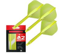 Target Darts K Flex Integrated Dart Flights And Shafts, No.2 | Pack Of 3 K-Flex - No2, Kflex All In One Moulded Dart Flight & Stem Lengths: Short, Intermediate & Medium | Professional Dart Accessories
