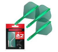 Target Darts K Flex Integrated Dart Flights And Shafts, No.2 | Pack Of 3 K-Flex - No2, Kflex All In One Moulded Dart Flight & Stem Lengths: Short, Intermediate & Medium | Professional Dart Accessories
