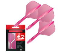 TARGET Darts K Flex Integrated Dart Flights And Shafts, No.2 Pink (Intermediate) | Pack Of 3 K-Flex - No2, Kflex All In One Moulded Dart Flight & Stem | Professional Dart Accessories