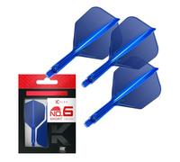 Target Darts K Flex Integrated Dart Flights And Shafts, No.6 Blue (Short) | Pack Of 3 K-Flex - No6, Kflex All In One Moulded Dart Flight & Stem | Professional Dart Accessories