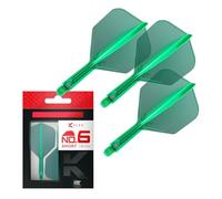 TARGET Darts K Flex Integrated Dart Flights And Shafts, No.6 Green (Short) | Pack Of 3 K-Flex - No6, Kflex All In One Moulded Dart Flight & Stem | Professional Dart Accessories