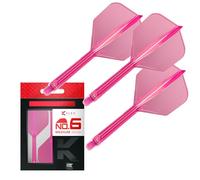 Target Darts K Flex Integrated Dart Flights And Shafts, No.6 Pink (Medium) | Pack Of 3 K-Flex - No6, Kflex All In One Moulded Dart Flight & Stem | Professional Dart Accessories