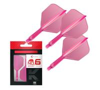Target Darts K Flex Integrated Dart Flights And Shafts, No.6 Pink (Short) | Pack Of 3 K-Flex - No6, Kflex All In One Moulded Dart Flight & Stem | Professional Dart Accessories