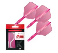 TARGET Darts K Flex Integrated Dart Flights And Shafts, No.6 Pink (Short) | Pack Of 3 K-Flex - No6, Kflex All In One Moulded Dart Flight & Stem | Professional Dart Accessories