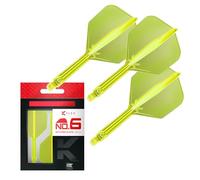 Target Darts K Flex Integrated Dart Flights And Shafts, No.6 Yellow (Intermediate) | Pack Of 3 K-Flex - No6, Kflex All In One Moulded Dart Flight & Stem | Professional Dart Accessories