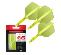 Target Darts K Flex Integrated Dart Flights And Shafts, No.6 Yellow (Short) | Pack Of 3 K-Flex - No6, Kflex All In One Moulded Dart Flight & Stem | Professional Dart Accessories