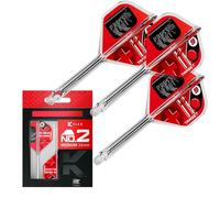 Target Darts K-Flex Press Start Dart Flights & Shafts, No.2 (Medium, 33mm) | Pack of 3 Kflex Integrated Flight & Shaft System, All In One Moulded Stem | Professional Dart Accessories