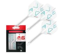 Target Darts K-Flex Rove Dart Flights & Shafts, No.6 (Medium, 33mm) | Pack of 3 Kflex Integrated Flight & Shaft System, All In One Moulded Stem | Professional Dart Accessories
