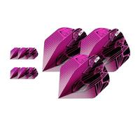 Target Darts Lorraine Winstanley G2 Pro Ultra No.2 Dart Flights, 9 Pack Set | Professional Accessories, Multipack Flight Sets, Dart Flight Set, Pink & Black