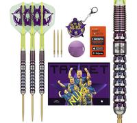 Target Darts Luke Littler World Champion Steel Tip Swiss Point Darts, 90% Tungsten Dart Set, 23G | The Nuke 2025 Special Edition K-Flex, Key Ring, Spare SLK Swiss Points and Premium Tool Included