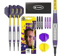 TARGET Darts Luke Littler Brass Soft Tip Darts Set - 19G Pixel Tip Dart, The Nuke Player Edition Dart Set, Dart Flights, Shafts & Dart Case Included | Professional Dart Accessories
