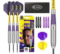 TARGET Darts Luke Littler Brass Steel Tip Darts Set ? 22G Steel Tip Dart, The Nuke Player Edition Dart Set, Dart Flights, Shafts & Dart Case Included