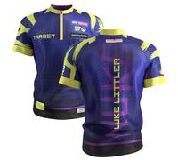 Target Darts Luke Littler Dart Shirt 2026 | Mens Darts Shirt, Adult Cool Play Collarless Dart Top, Dartboards Top Men, The Nuke Player Edition T Shirt - 3XL
