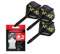 Target Darts Luke Littler K Flex Flights and Shaft System, No.2 (Intermediate, 26mm) | Pack of 3 Kflex All In One Flights, The Nuke Player Edition Darts Accessories | K-Flex Dart Stem