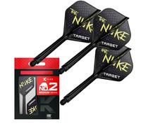 TARGET Darts Luke Littler K Flex Flights and Shaft System, No.2 (Medium, 33mm) | Pack of 3 Kflex All In One Flights, The Nuke Player Edition Darts Accessories | K-Flex Dart Stem
