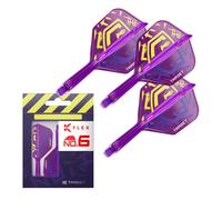 Target Darts Luke Littler World Champion K Flex Flights and Shaft System, No.2 | The Nuke 2025 Edition Kflex, All In One Integrated Flights and Shafts (Pack of 3) - Short, 19mm