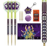 Target Darts Luke Littler World Champion Steel Tip Swiss Point Darts, 90% Tungsten Dart Set, 23G | The Nuke 2025 Special Edition K-Flex, Key Ring, Spare SLK Swiss Points and Premium Tool Included