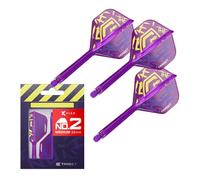 TARGET Darts Luke Littler World Champion K Flex Flights and Shaft System, No.2 | The Nuke 2025 Edition Kflex, All In One Integrated Flights and Shafts (Pack of 3) - Medium, 33mm