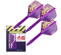 TARGET Darts Luke Littler World Champion K Flex Flights and Shaft System, No.6 | The Nuke 2025 Edition Kflex, All In One Integrated Flights and Shafts (Pack of 3) - Medium, 33mm