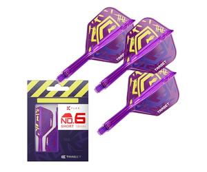 Target Darts Luke Littler World Champion K Flex Flights and Shaft System, No.6 | The Nuke 2025 Edition Kflex, All In One Integrated Flights and Shafts (Pack of 3) - Short, 19mm