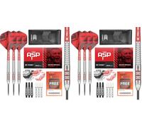 Target Darts Nathan Aspinall 22G/23G/24G Tungsten Steel Tip Darts Set - 9 Pro Grip Shafts - 9 Pro Ultra Flights - Dart Wallet Bundle